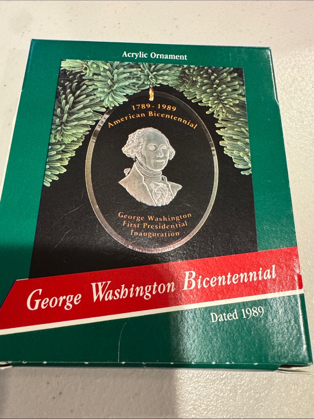 George Washington Patriotic Americana Christmas Ornament
